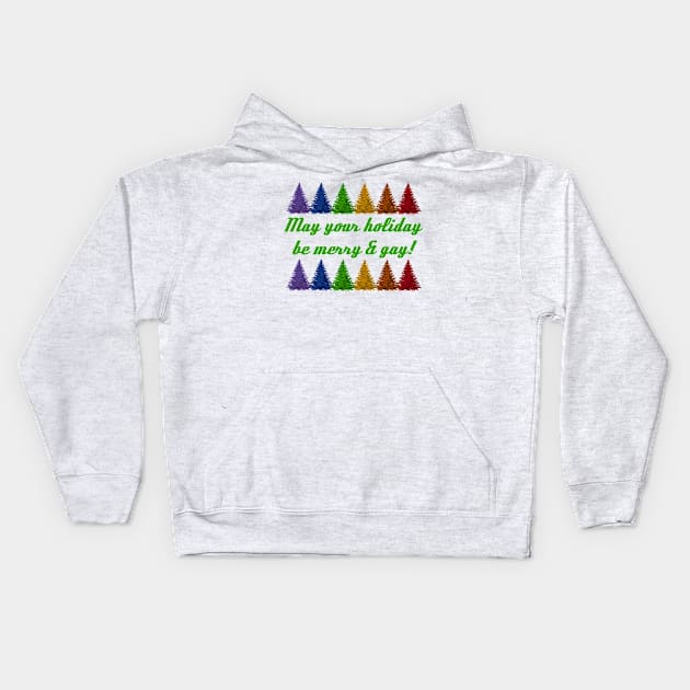 Gay Holiday Kids Hoodie by candhdesigns